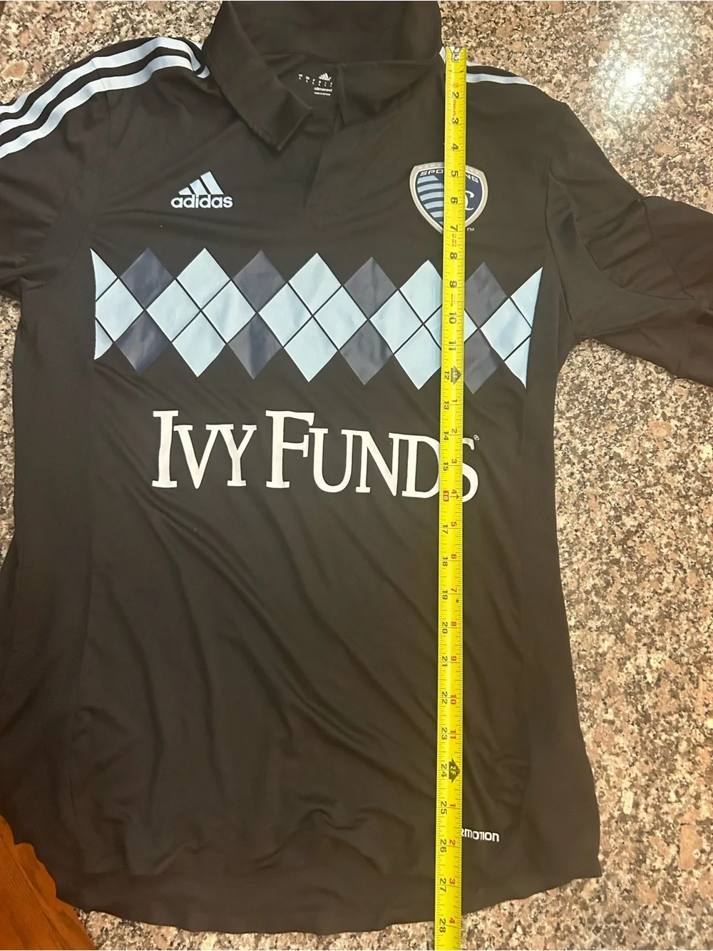 Sporting KC Kansas City 2013/2014 Third Formotion Black Argyle Jersey Large NWT